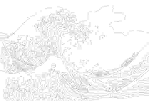 the great wave coloring page hokusai waves coloring pages original images from wave great the page coloring 