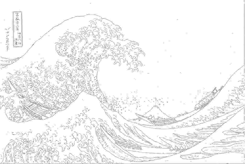 the great wave coloring page ocean waves coloring pages getcoloringpagescom page the wave great coloring 
