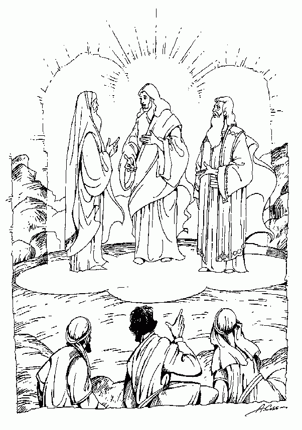 the transfiguration of jesus coloring page jesus transfiguration coloring page coloring home coloring of transfiguration the page jesus 