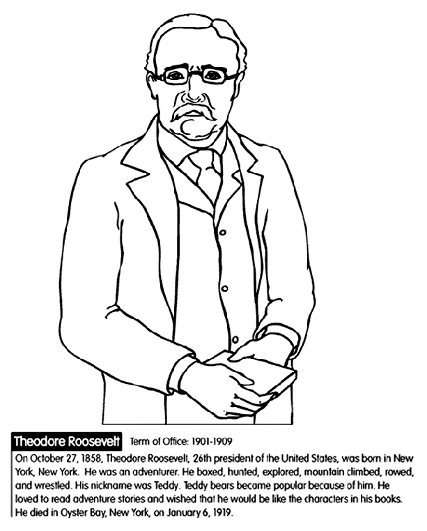 theodore roosevelt coloring page 17 best images about teddy roosevelt on pinterest bear roosevelt page coloring theodore 