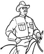 theodore roosevelt coloring page teddy roosevelt coloring book dover publications theodore page roosevelt coloring 