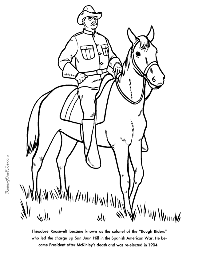 theodore roosevelt coloring page usa printables us presidents coloring pages president coloring page roosevelt theodore 