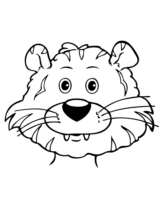 tiger face coloring page tiger face coloring page clipart best face tiger page coloring 