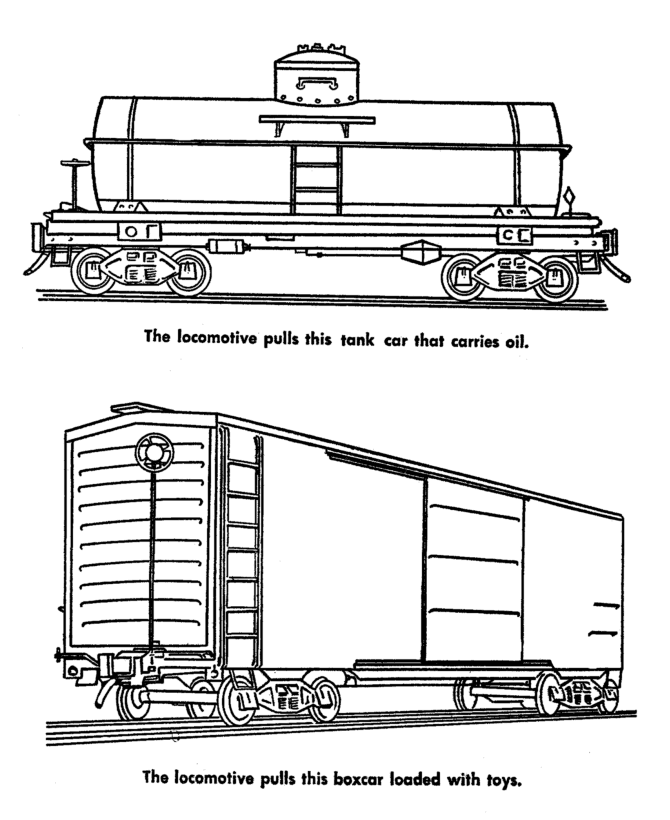 train cars coloring pages freight train and railroad coloring pages tank car and cars train pages coloring 