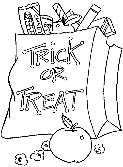 trick or treat coloring pages halloween coloring pages getcoloringpagescom treat coloring trick pages or 