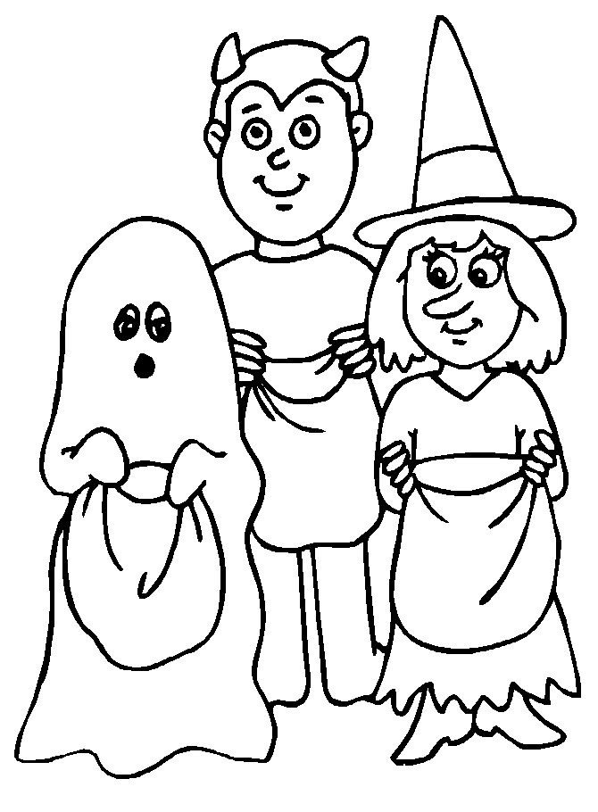 trick or treat coloring pages halloween colorings trick or treat pages coloring 
