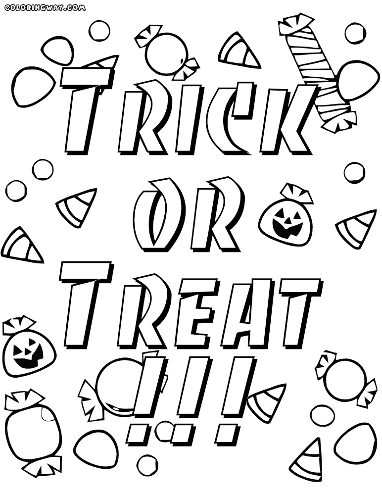 trick or treat coloring pages trick or treat coloring page printable halloween trick or treat pages coloring 