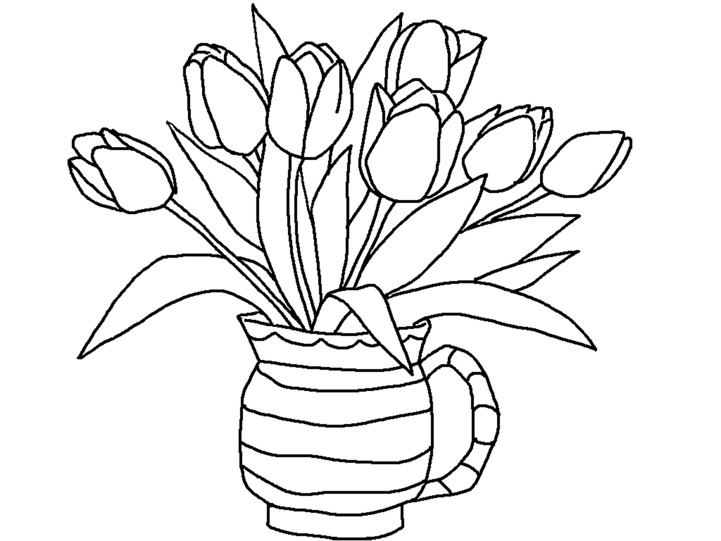 tulip pictures to color free printable tulip coloring pages for kids tulip color pictures to 
