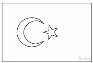turkey flag coloring page korean flag coloring page az coloring pages korea flag coloring turkey page 