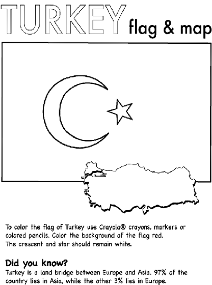 turkey flag coloring page turkey flag coloring page turkey turkey pinterest turkey coloring page flag 