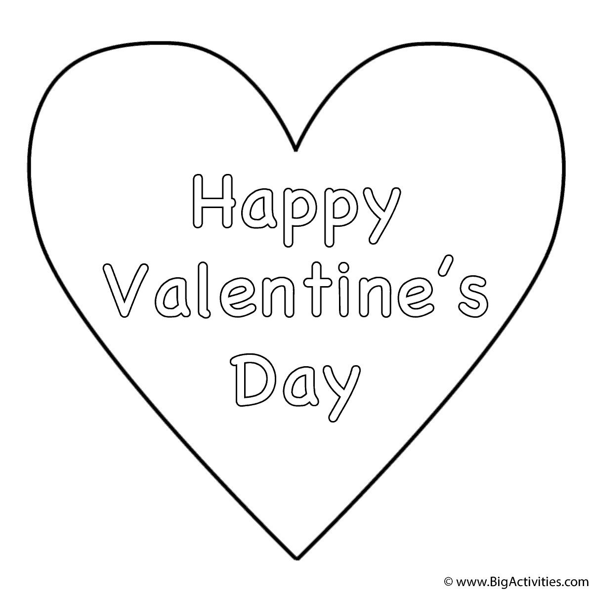 valentines day hearts coloring pages simple heart happy valentine39s day coloring page pages valentines day coloring hearts 