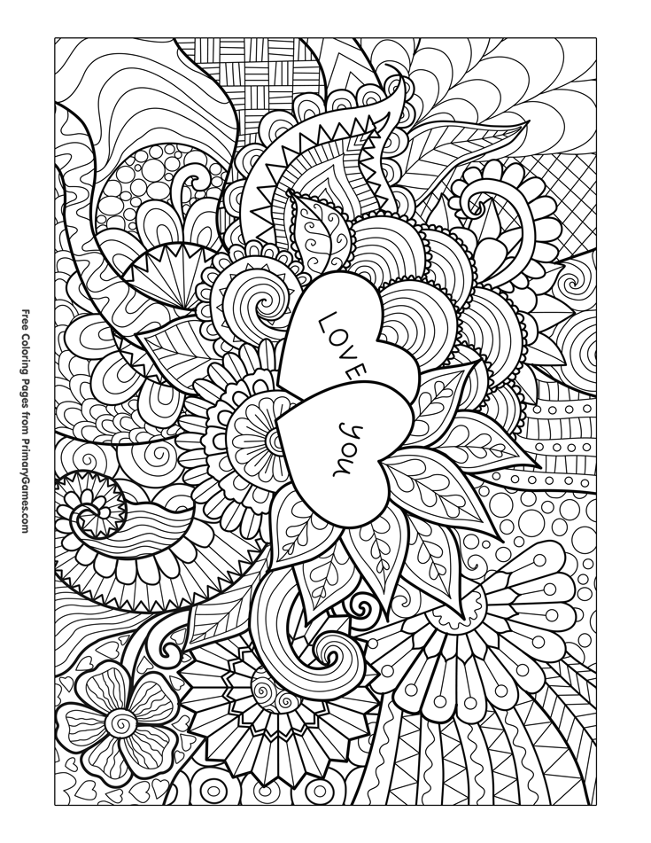 valentines printable coloring pages valentine card coloring pages getcoloringpagescom coloring printable pages valentines 