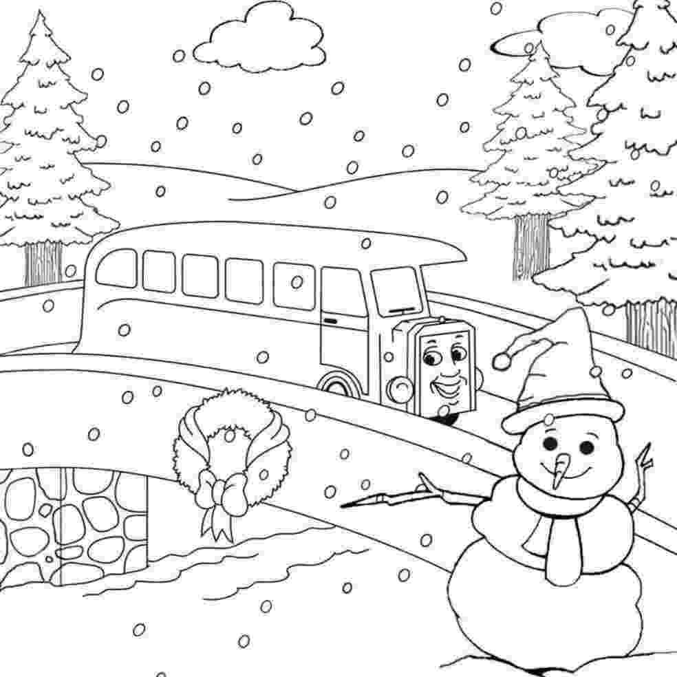 winter scene coloring pages printable winter scene coloring pages coloring home pages winter coloring scene 