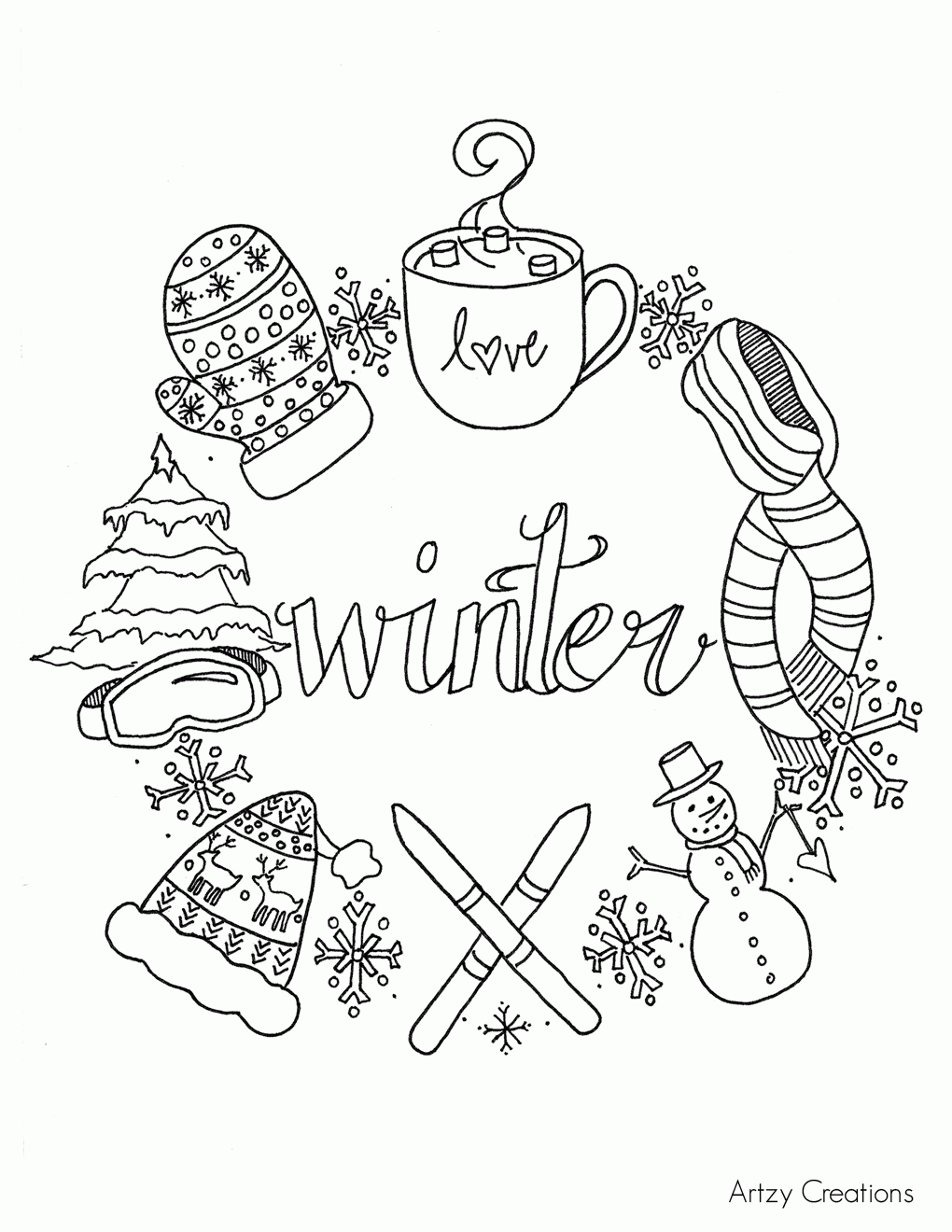winter scene coloring pages printable winter scene coloring pages coloring home scene coloring pages winter 