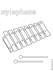 xylophone printable coloring page a xylophone coloring page coloringcrewcom coloring printable page xylophone 
