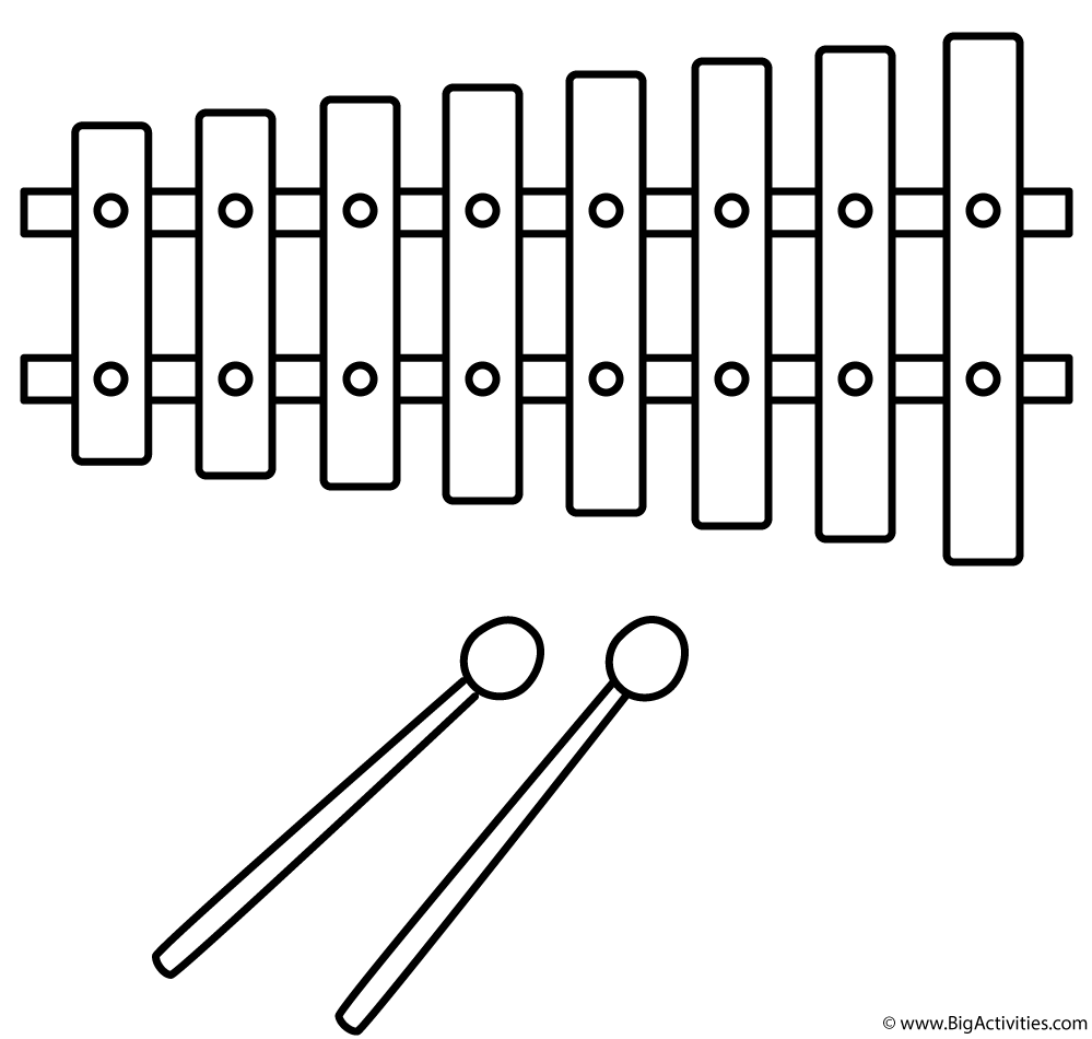 xylophone printable coloring page free coloring pages pi39ikea st xylophone page coloring printable 