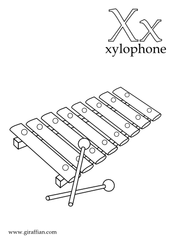 xylophone printable coloring page musical instrument coloring pages enchantedlearningcom coloring printable xylophone page 