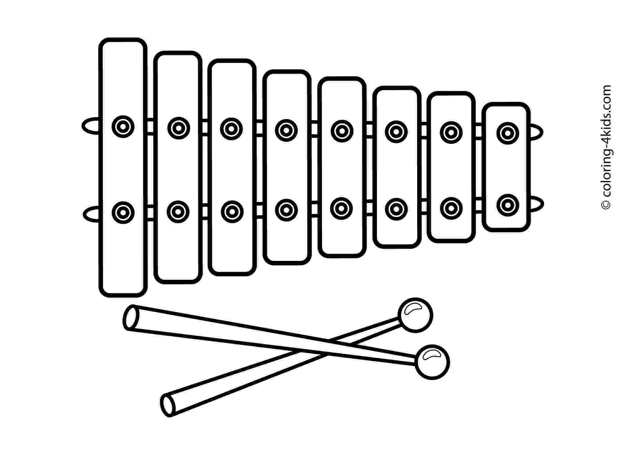 xylophone printable coloring page xylophone coloring page musical instruments coloring page printable xylophone 