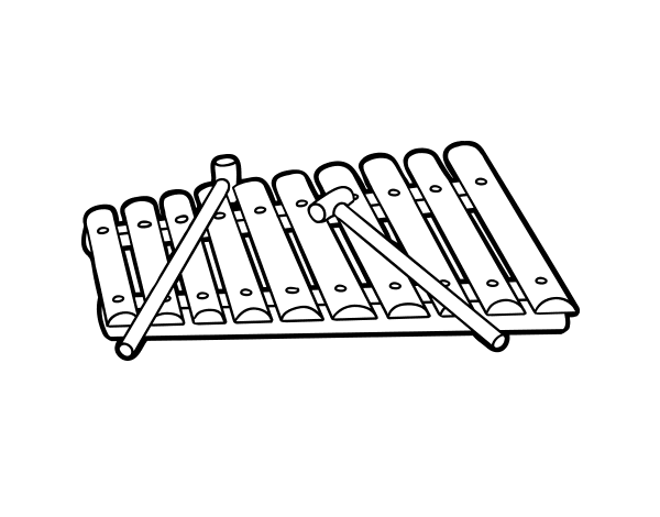 xylophone printable coloring page xylophone coloring pages kidsuki page xylophone printable coloring 