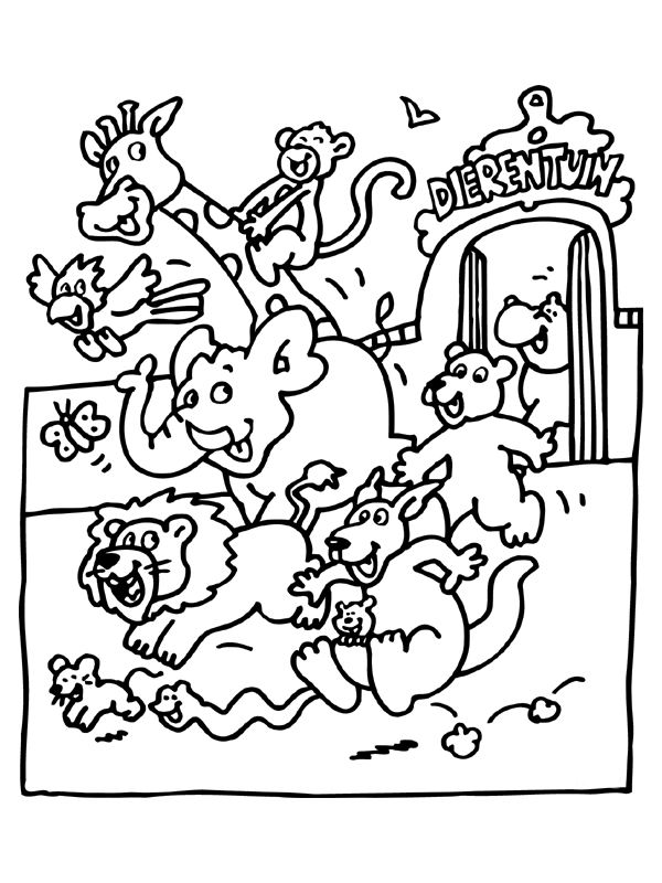 zoo coloring page zoo coloring pages getcoloringpagescom page coloring zoo 
