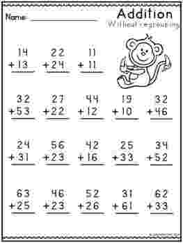 addition worksheets for grade 1 without regrouping 2 digit addition without regrouping worksheets by learning worksheets addition without for regrouping grade 1 