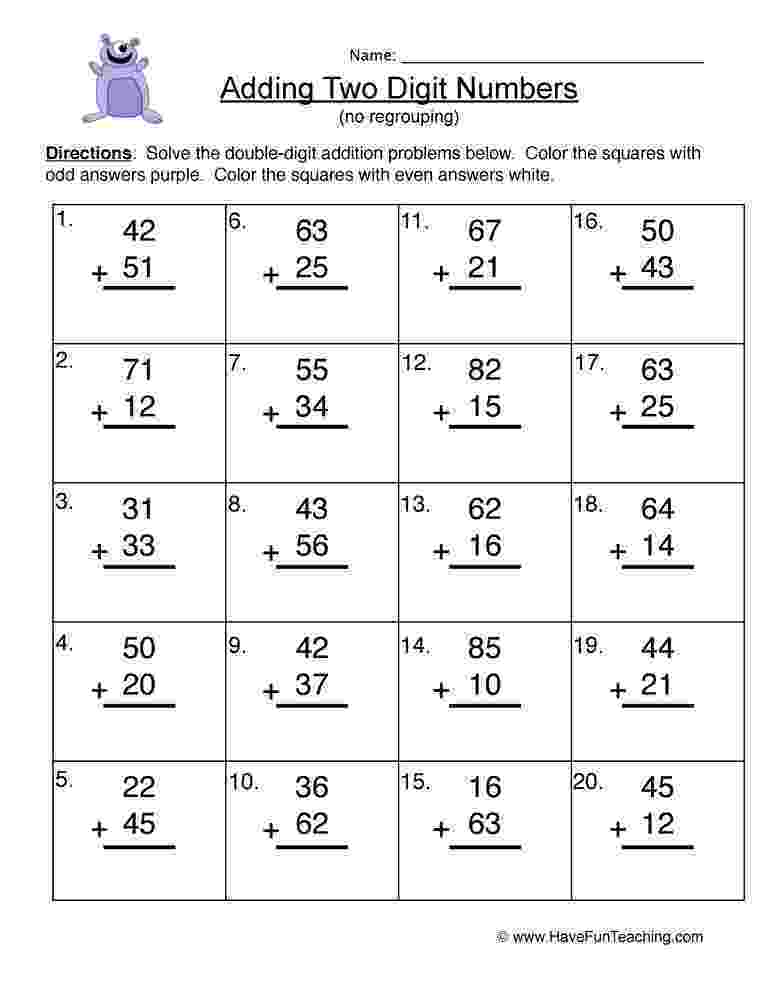 addition worksheets for grade 1 without regrouping double digit adding without regrouping worksheet have for grade addition without regrouping 1 worksheets 