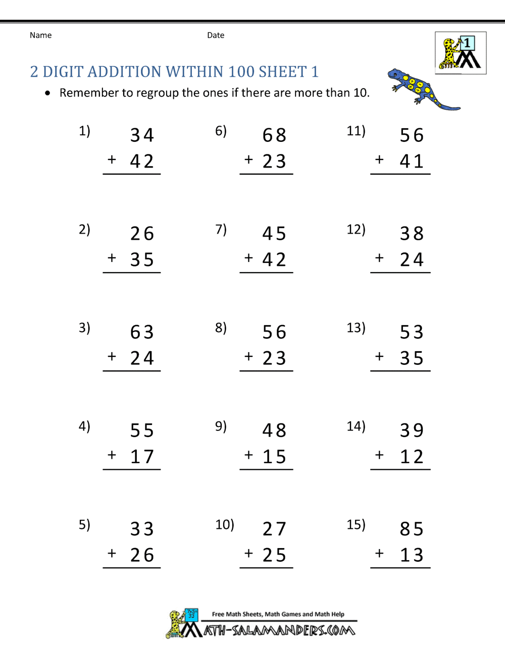 addition worksheets for grade 1 without regrouping halloween double digit addition with and without for 1 without grade regrouping addition worksheets 