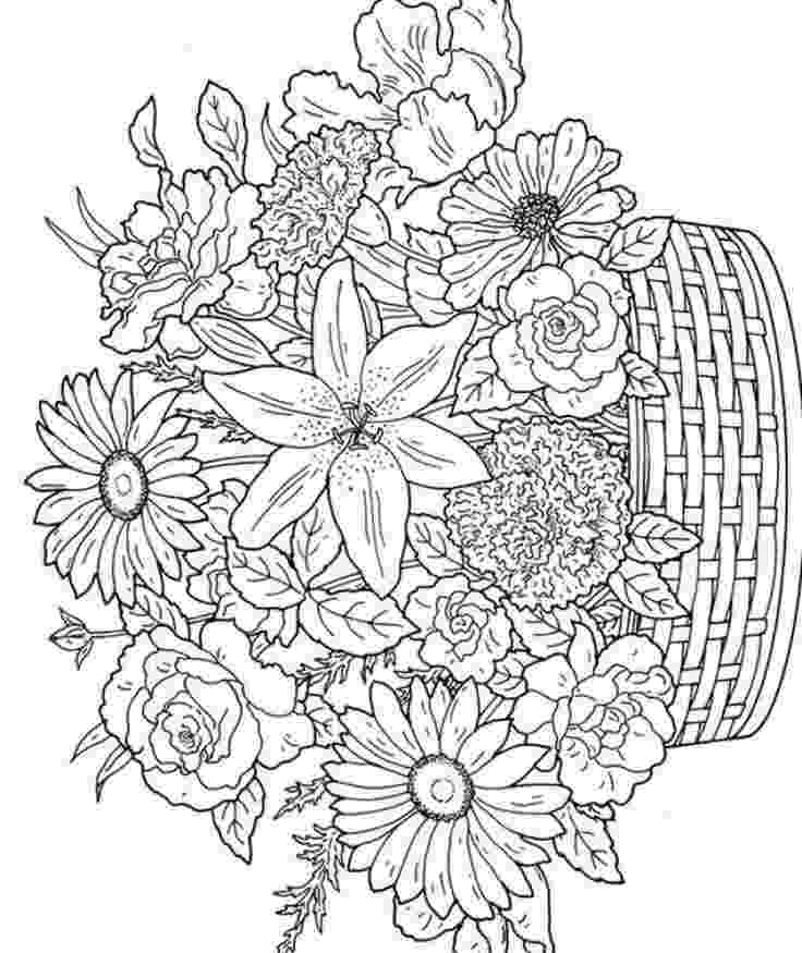 adult flower coloring pages four free flower coloring pages for adults flower pages coloring adult 