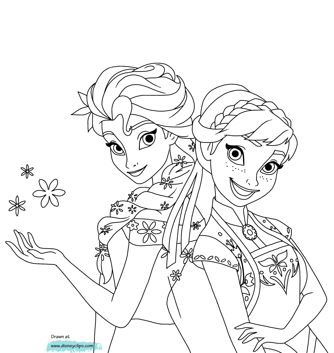 anna and elsa pictures to color anna and elsa in frozen fever coloring page frozen elsa color to pictures and anna 