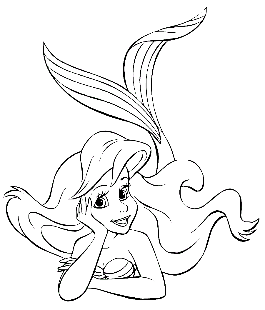 ariel coloring page the little mermaid cute kawaii resources coloring ariel page 