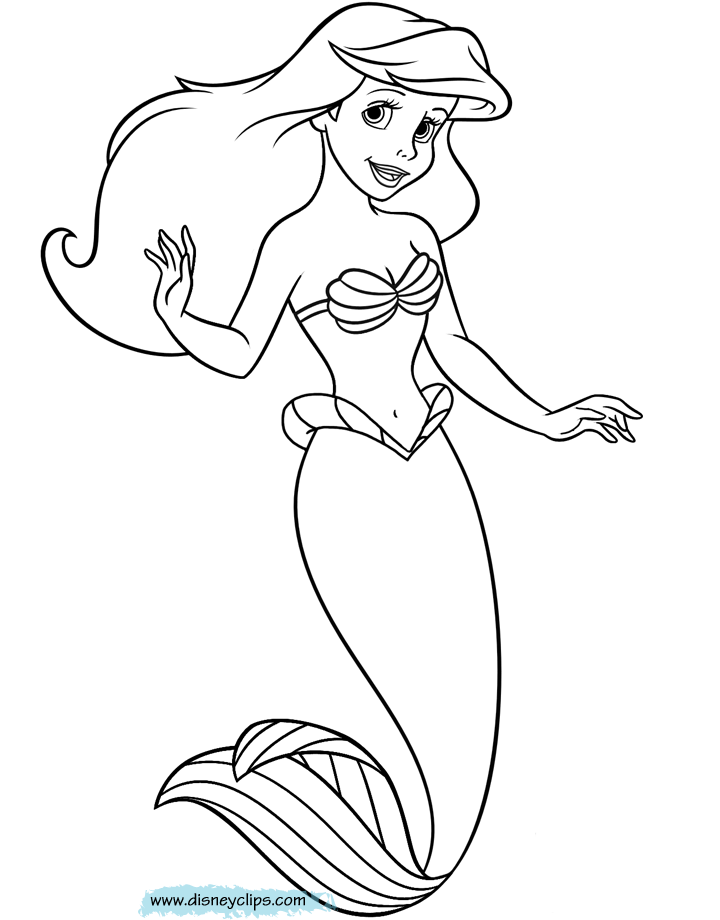 ariel picture to color the little mermaid coloring pages 3 disneyclipscom picture ariel color to 