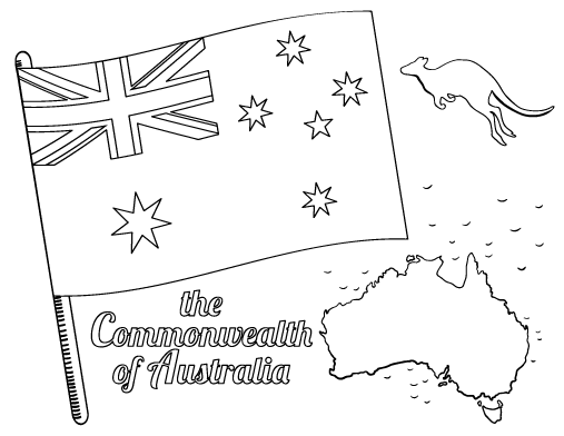 australian flag template to colour free australian flag coloring page australian template colour to flag 