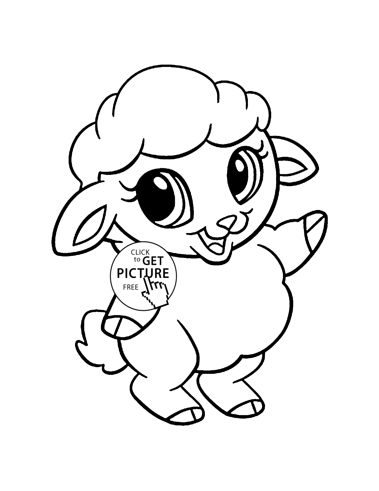 baby animals to color baby sheep animal coloring page for kids animal coloring baby animals to color 