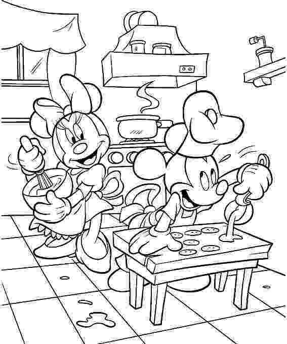 baking coloring pages minnie and mickey baking together christmas coloring coloring pages baking 