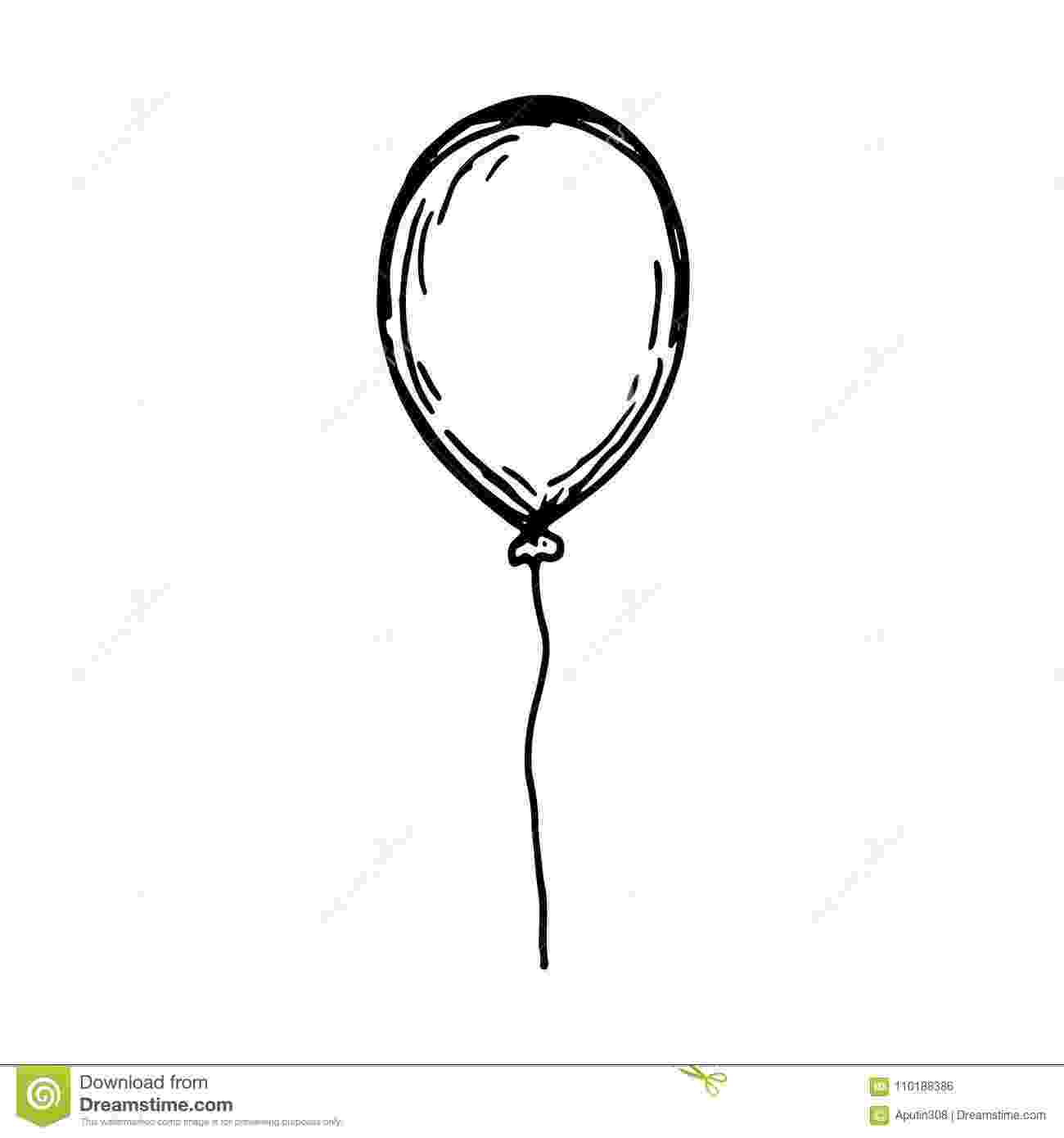 balloon sketch sketch balloon rubber stamp birthday balloon celebration balloon sketch 