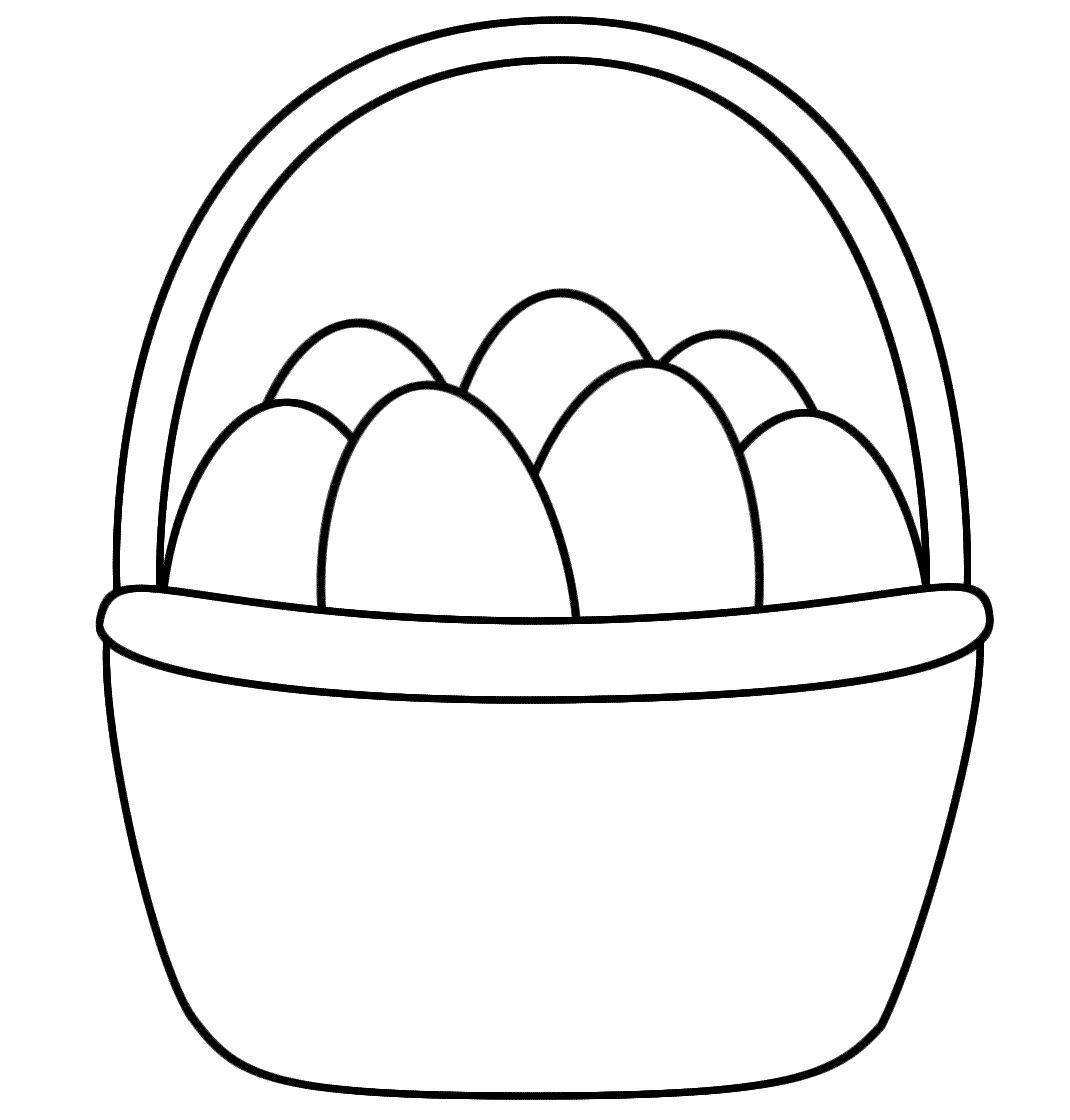basket of easter eggs coloring page easter basket coloring page egg coloring page coloring of easter eggs basket coloring page 