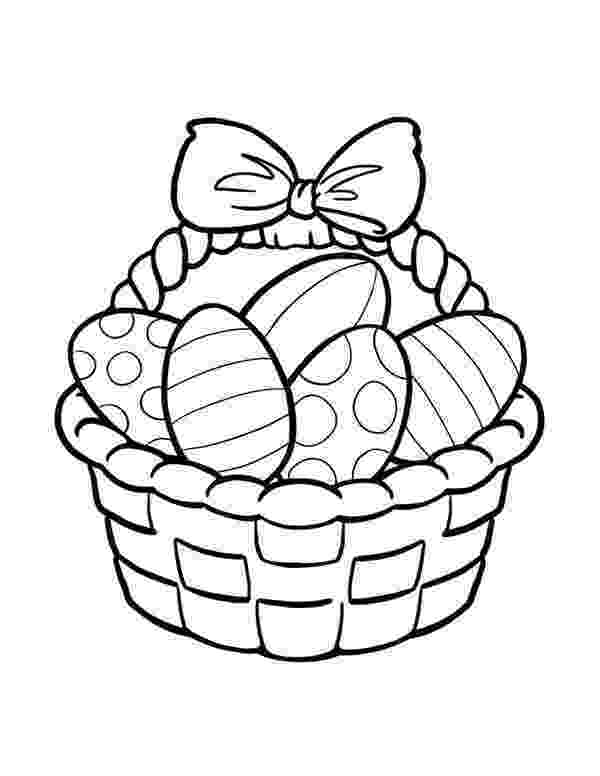 basket of easter eggs coloring page easter basket pattern nuttin39 but preschool coloring basket page easter eggs of 