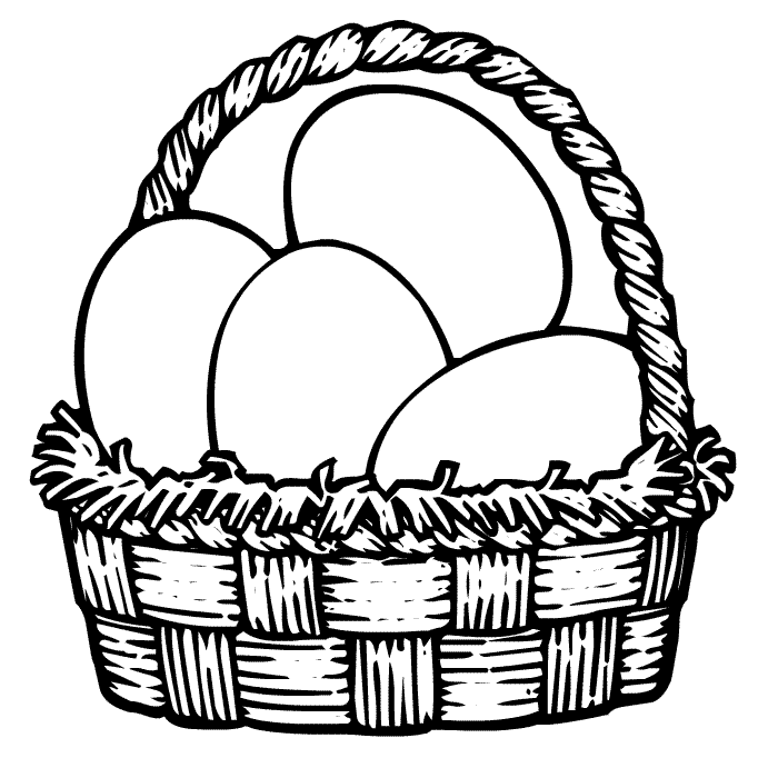 basket of easter eggs coloring page free printable easter coloring pages easter freebies basket coloring of page easter eggs 