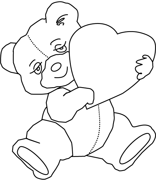 bear with heart teddy bear drawing with heart at getdrawingscom free with bear heart 