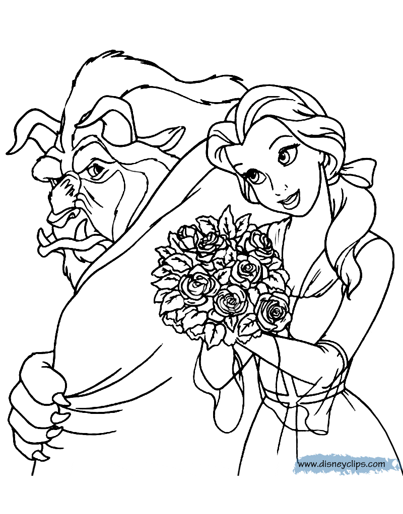 beauty and the beast coloring pages coloring pages the beast and beauty and the beast on beauty pages beast coloring the and 