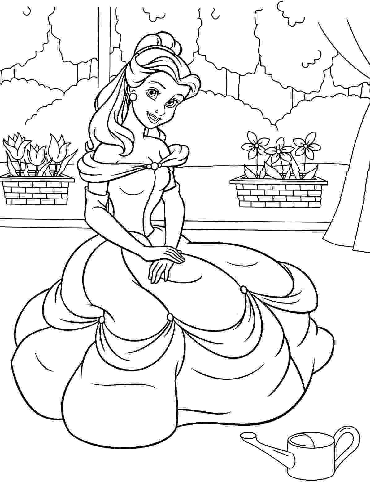 belle pictures to color free printable belle coloring pages for kids belle pictures color to 