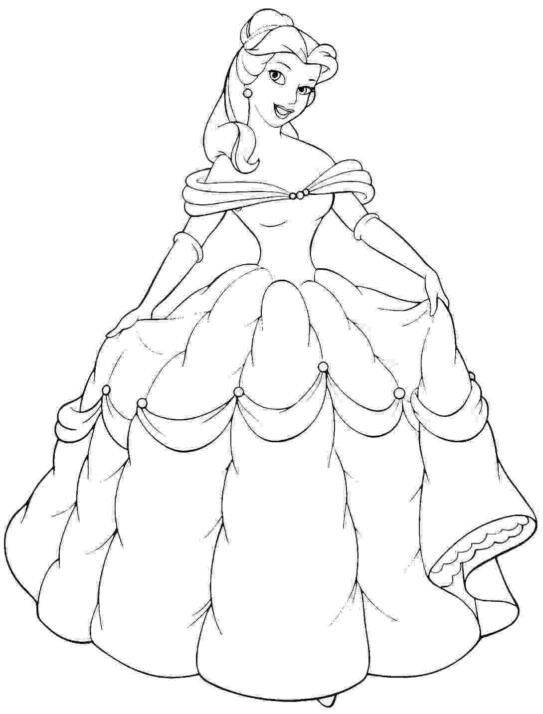 belle to color free printable belle coloring pages for kids belle color to 