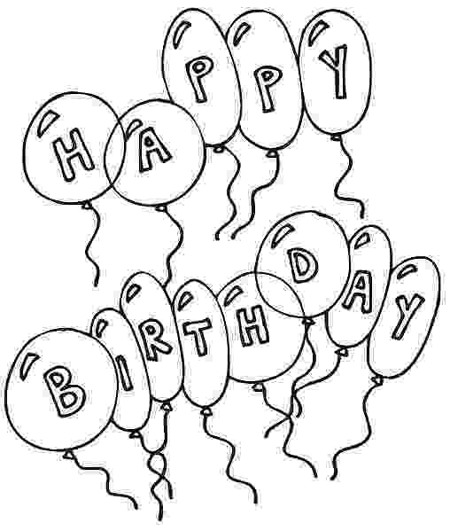 birthday balloons printable full page balloon color page or template kids birthdays birthday printable balloons 