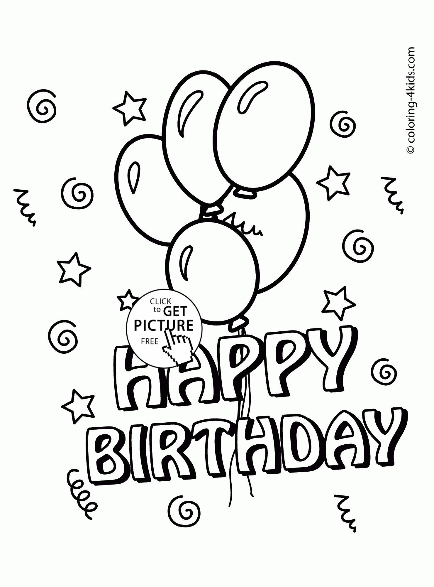 birthday balloons printable transmissionpress birthday coloring pages printable balloons birthday 