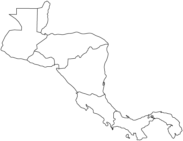 blank map of central america central american countries quiz by staceywinterwood central america of blank map 