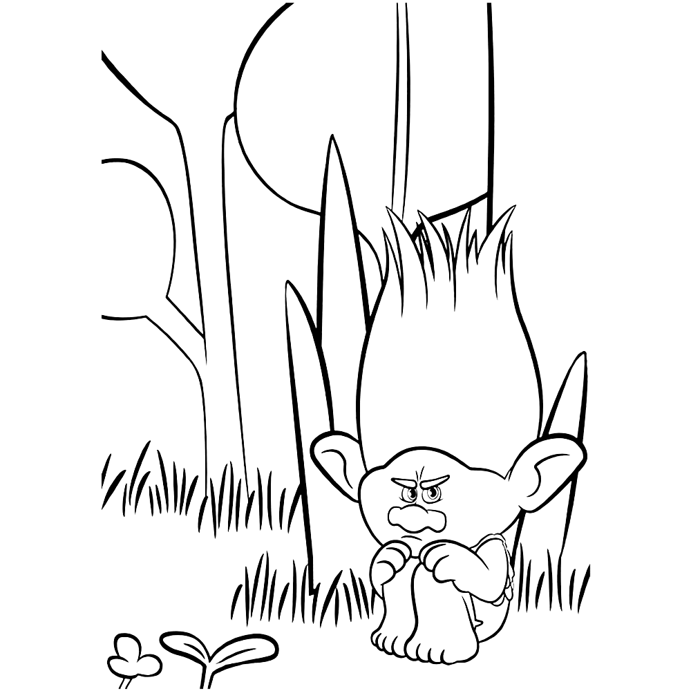 branch coloring page branch from trolls coloring page free printable coloring page branch coloring 