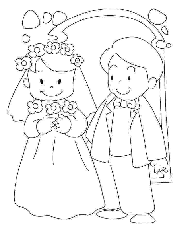 bride coloring page coloring page bridal bouquet coloring page bride 