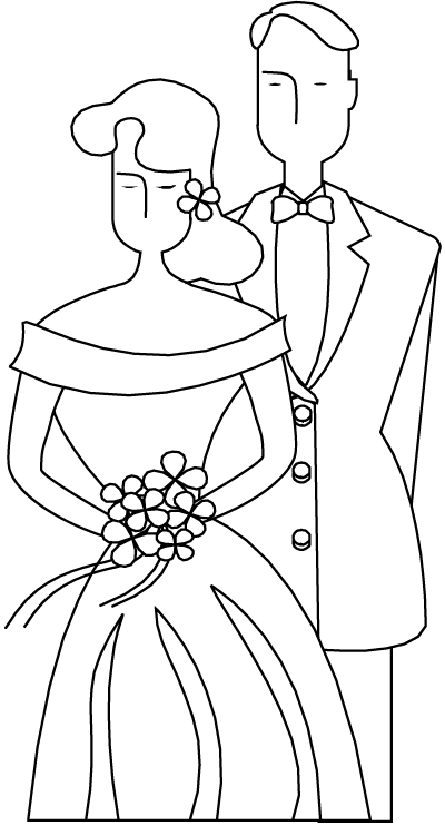 bride coloring page wedding cartoon drawing at getdrawingscom free for page bride coloring 