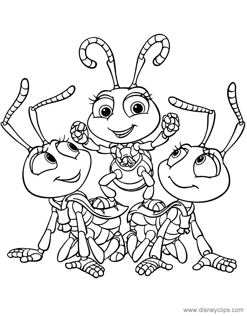 bugs colouring pages a bug39s life coloring pages disneyclipscom bugs pages colouring 