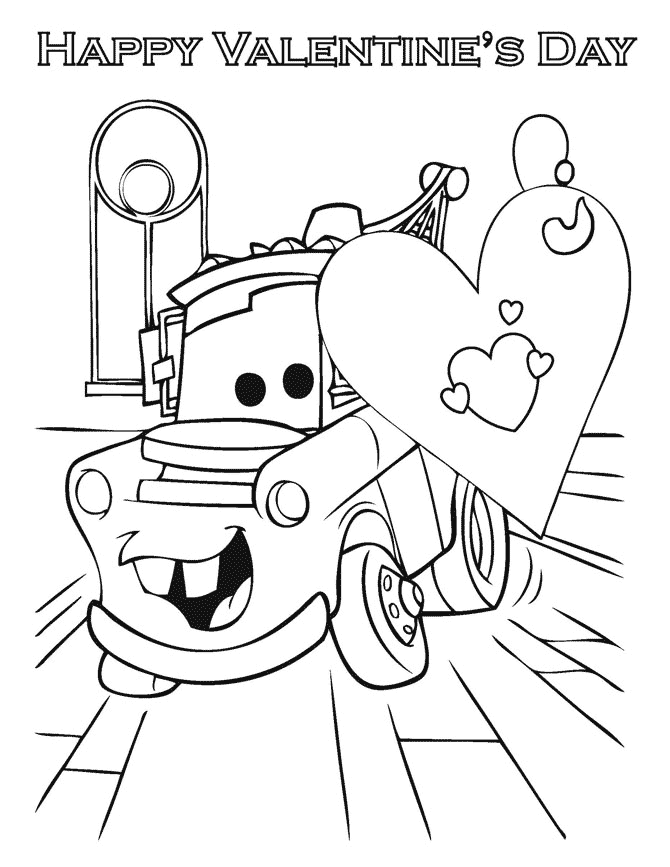 cars valentines coloring pages funny valentine coloring pages kids valentines cartoon pages cars coloring valentines 